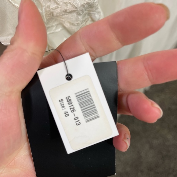 Isabel Marant White Sheer Embroidered Fully Lined Pleated Mini dress 10 NWT - Picture 9 of 11